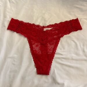 NWT Victoria's Secret Lace Corset Lace Up Back and Side Detail Thong